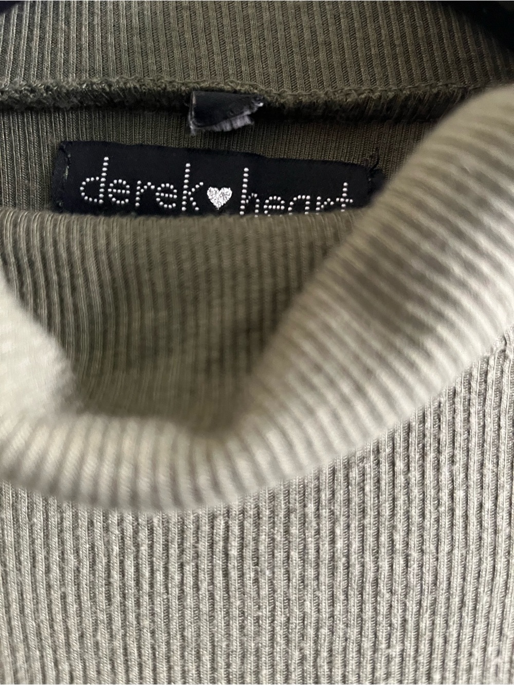 Derek Heart Olive Turtleneck Sweater - Picture 2 of 3